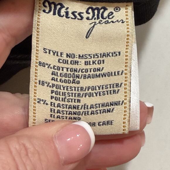 Miss Me Jeans Select Standard Skinny Stretch Pant Size 29 Black 27" Inseam Modal - Picture 8 of 11